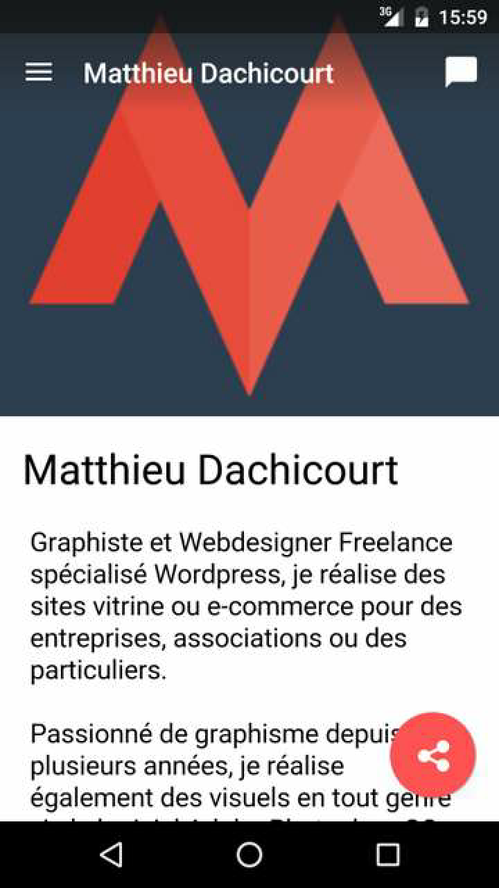 Android application Matthieu Dachicourt screenshort