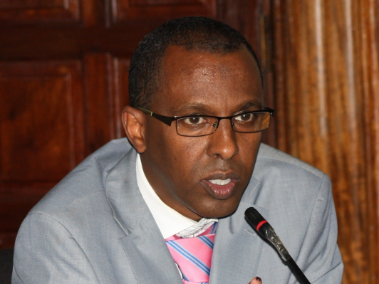 Lawyer Ahmednasir Abdulahi at the Milimani law courts
