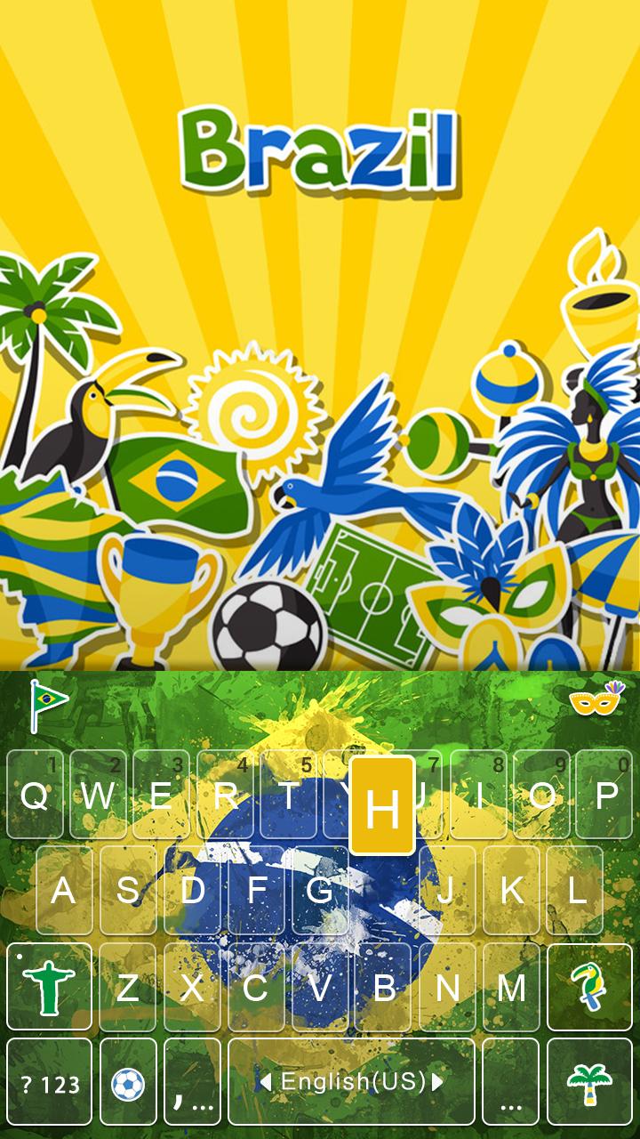 Android application Brazil 2016 Kika KeyboardTheme screenshort