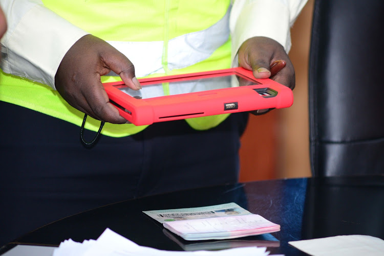 Huduma Namba registration in progress.