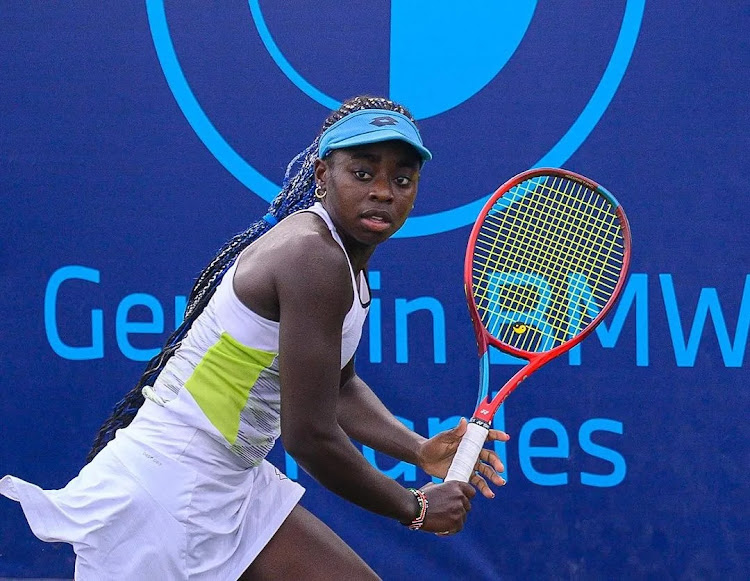 Angela Okutoyi during a past tennis tournament