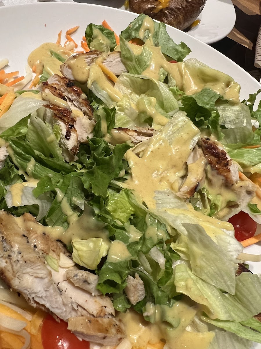 Grilled chicken Pecan salad - did not come with pecans but I did not ask why