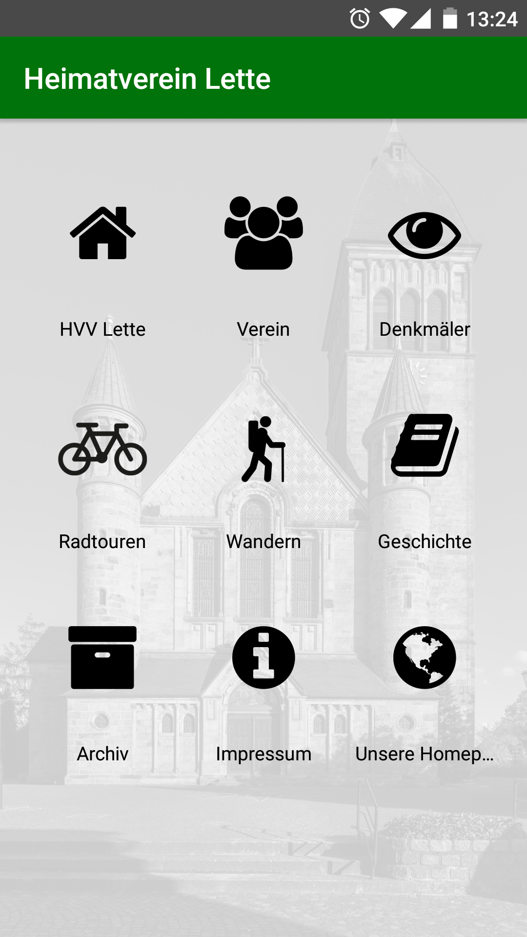 Android application Heimatverein Lette screenshort