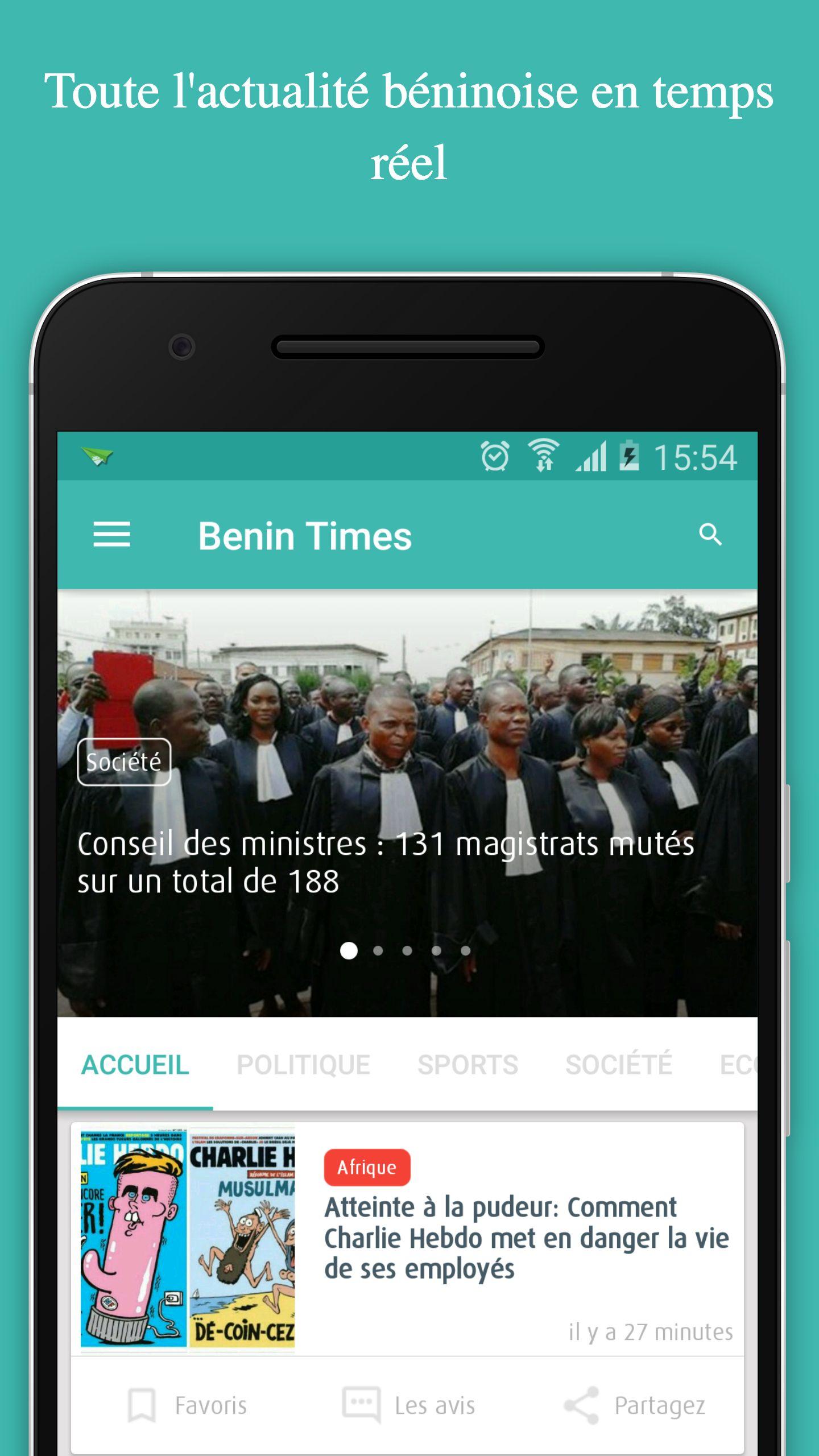 Android application Benin times (News, actus ....) screenshort