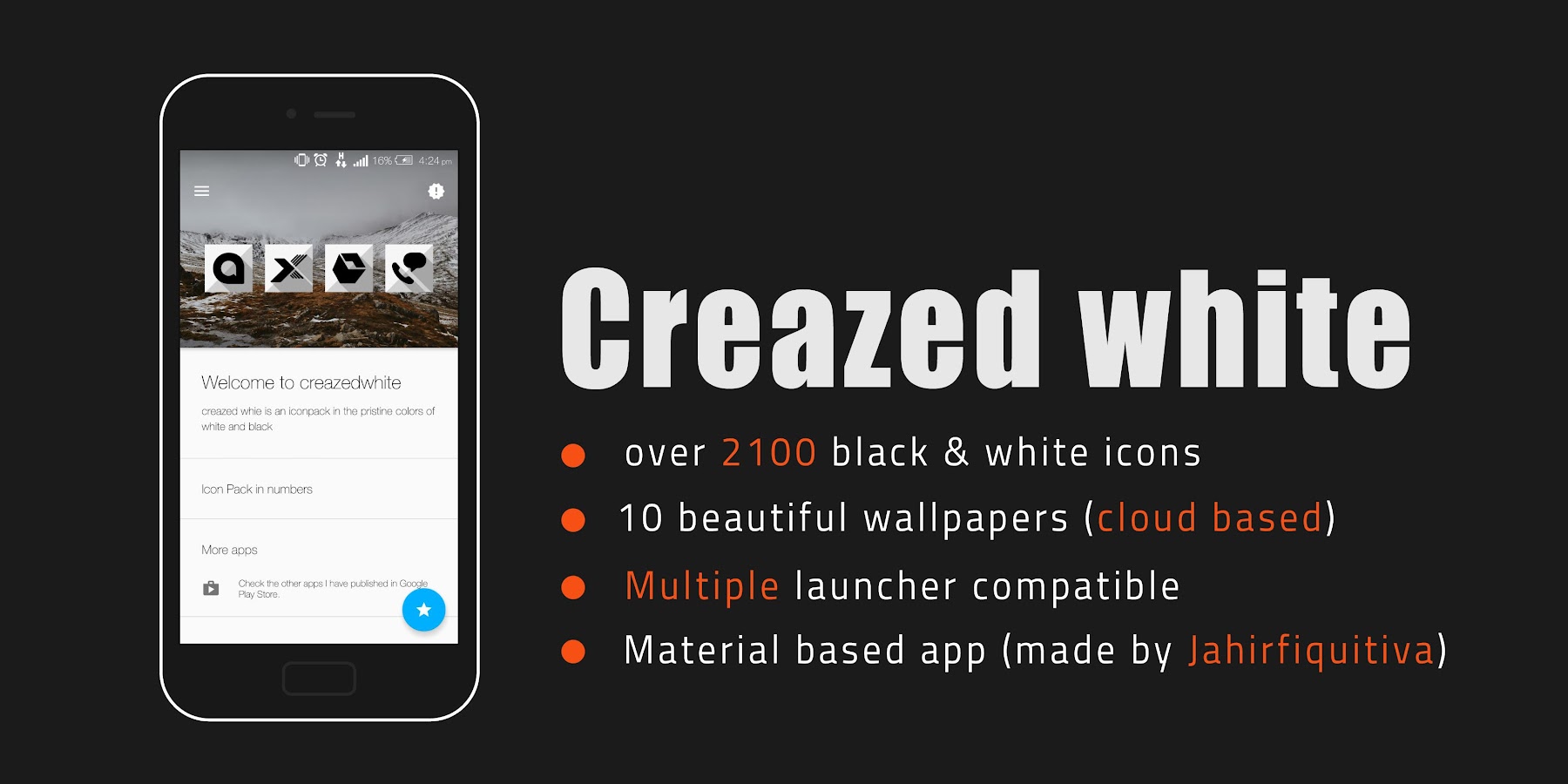    Creazed white - icon pack- screenshot  