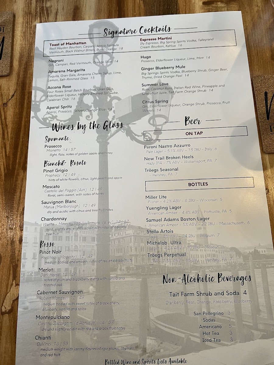 Mercato Mio gluten-free menu