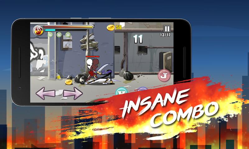 Android application Stickman Fighting On Street screenshort
