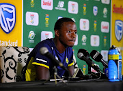 Kagiso Rabada of the Proteas at the post press conference after day 4 of the 2nd Sunfoil Test match between South Africa and Australia at St Georges Park on March 12, 2018 in Port Elizabeth, South Africa. 