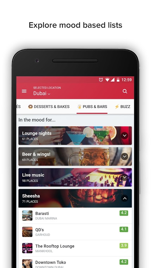 Zomato - Restaurant Finder — приложение на Android