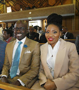 Minister of Home Affairs Minister Malusi Gigaba and his wife Nomachule.