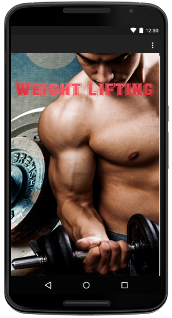Android application Weight Lifting screenshort