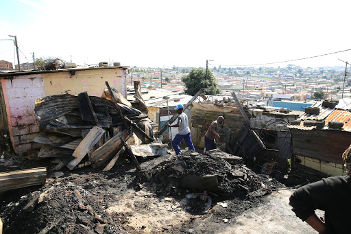 "No one knows the cause of the fire. It started in one shack before spreading to more neighbouring shacks."