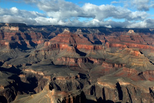 A general view of the South Rim of the Grand Canyon in Grand Canyon National Park, Arizona.