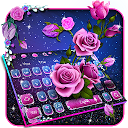 ダウンロード Glitter Violet Rose Flower Keyboard をインストールする 最新 APK ダウンローダ