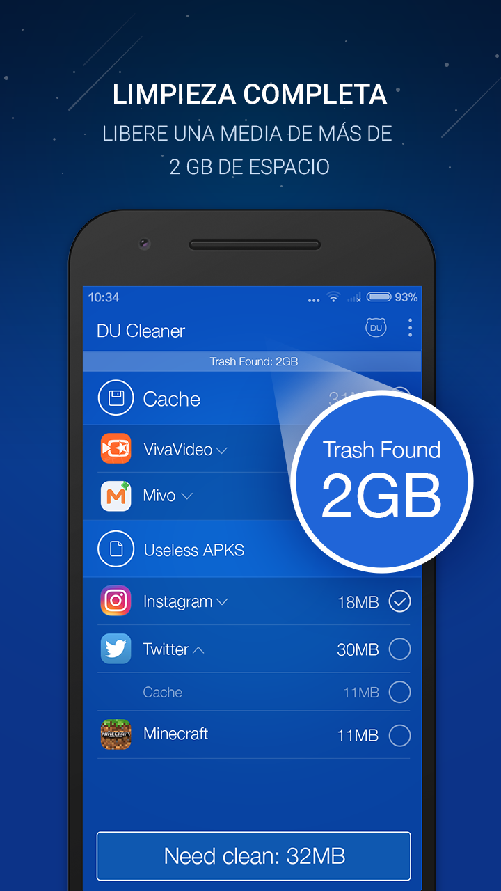 Android application DU Cleaner(Boost&amp;Clear Cache) screenshort