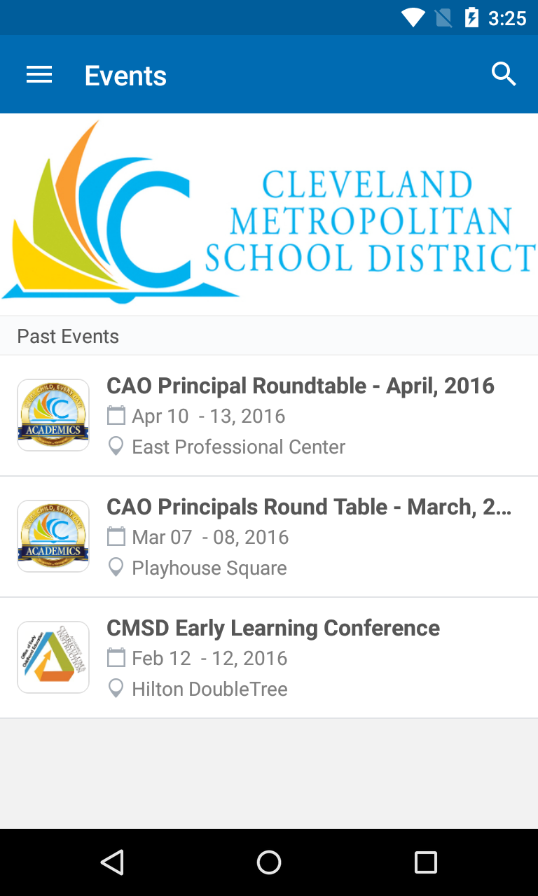 Android application CMSD K-3 Conference screenshort