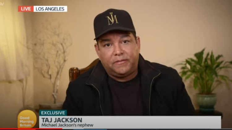 Screen grab from an interview Taj Jackson did on British TV in May about Bashir.