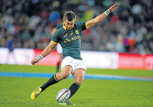 HIGHLY RECOMMENDED: Former national captain and flyhalf Naas Botha believes Handre Pollard, seen here in action for the Boks, may be the man to guide the team’s fortunes at the World Cup Picture: GALLO IMAGES