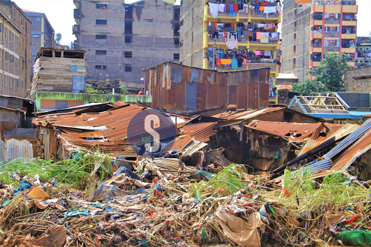 Some of demolished structures at Kiamaiko area in Nairobi.