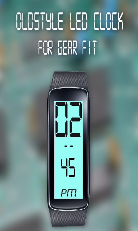 Android application Gear Fit Old Style LED Clock screenshort