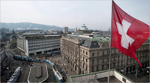 The headquarters of the Swiss banks UBS