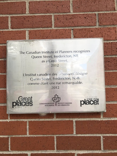 The Canadian Institute of Planners recognizes Queen Street, Fredericton, NB as a Great Street 2012  Submitted by @bthubbard