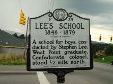 A school for boys, conducted by Stephen Lee, West Point graduate, Confederate colonel, stood 1/2 mile north.Plaque via North Carolina Highway Historical Marker Program, and is used with their...