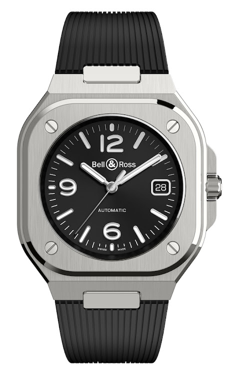Bell & ross BR05 Automatic black face rubber.