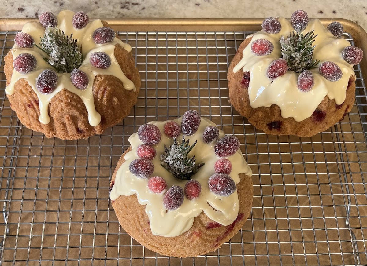 Cranberry Orange Bundt Cakes