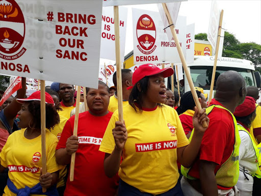 Nurses protest against SANC.