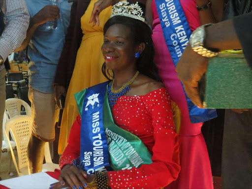 Miss tourist Siaya county Dorothy Awino.Photo Lameck Baraza