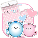 ダウンロード Cute Kitty Pink Cat Launcher Theme をインストールする 最新 APK ダウンローダ