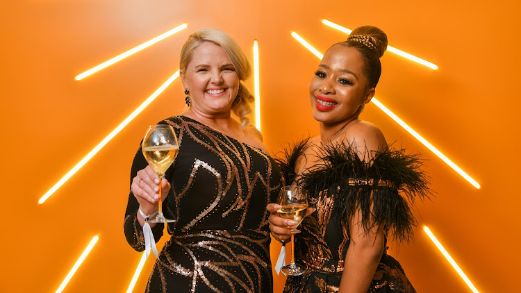 Claire Blanckenberg of Reel Gardening and Zama Ngcobo of WMN Attorneys, winners of the 2023 Veuve Clicquot Bold Woman Award and Bold Future Award respectively.