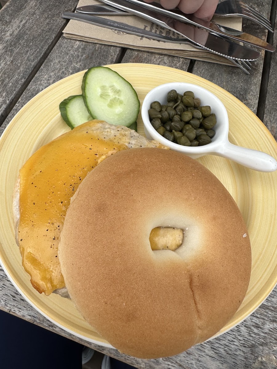 Tuna melt on gf bagel