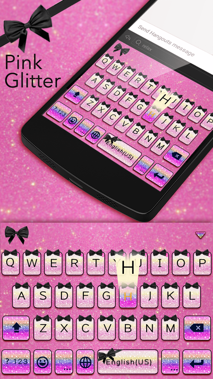 Android application Pink Glitter Themefor Keyboard screenshort