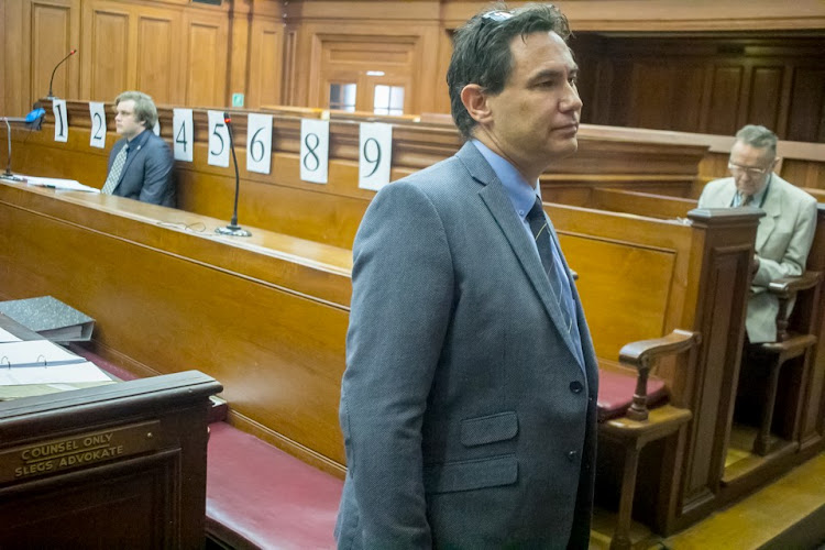 Henri van Breda in the dock and Marius Joubert.