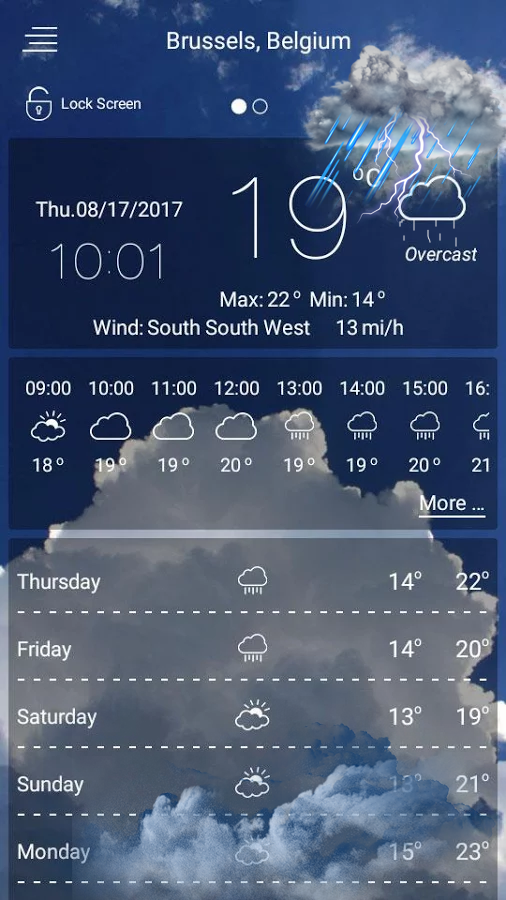прогноз погоды 2018 — приложение на Android