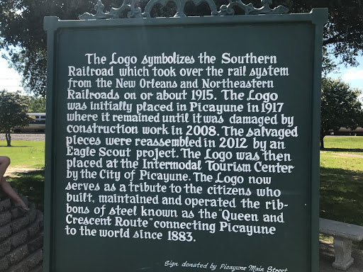 The Logo symbolizes the Southern Railroad which took over the rail system from New Orleans and Northeastern Railroads on or about 1915. The Logo was initially placed in Picayune in 1917 where it...