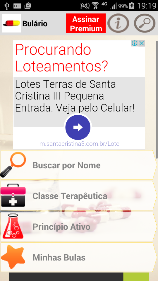 Android application Bulário Bulas de Remédios FREE screenshort
