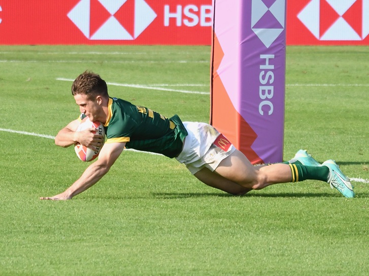 Quewin Nortje scored two tries for the Blitzboks in win over Great Britain.