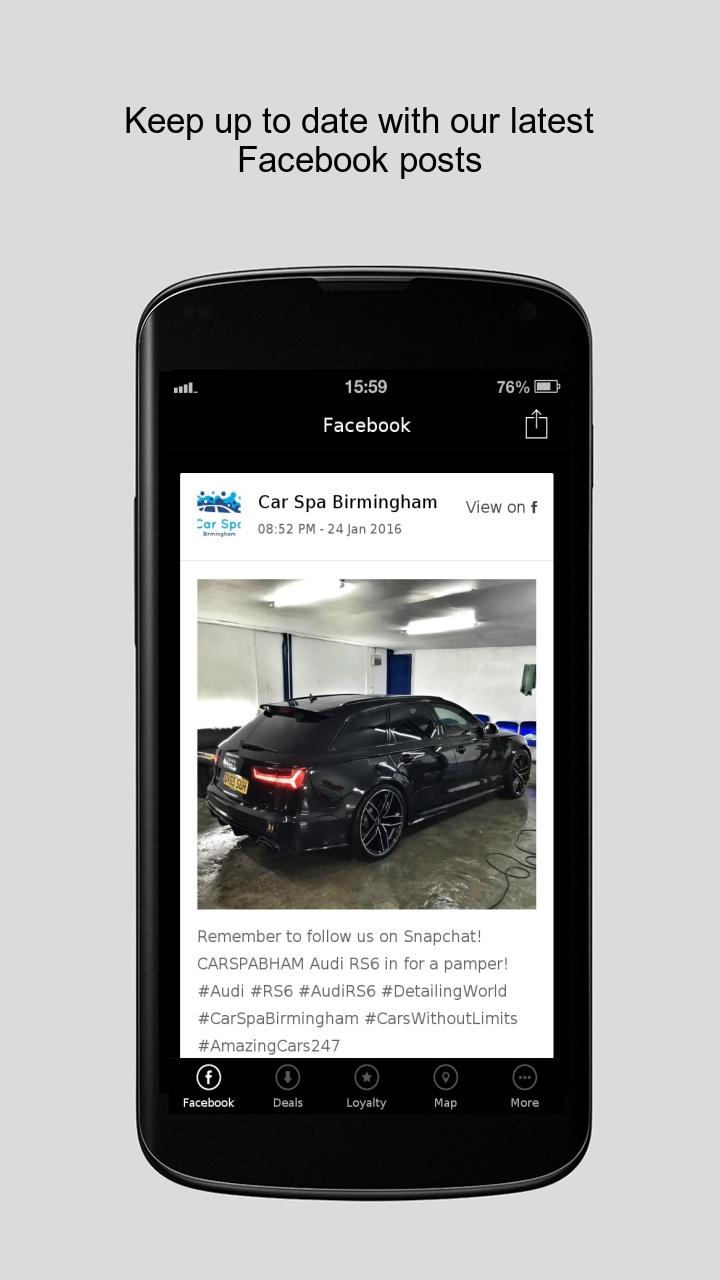 Android application Car Spa Birmingham screenshort