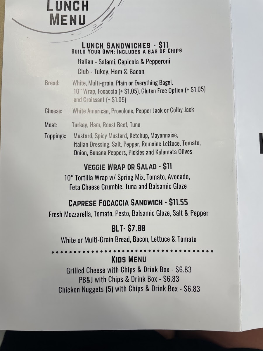 Indian Rocks Cafe gluten-free menu