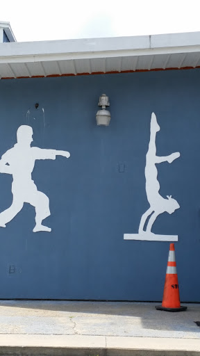 Sports Mural At Sports Center