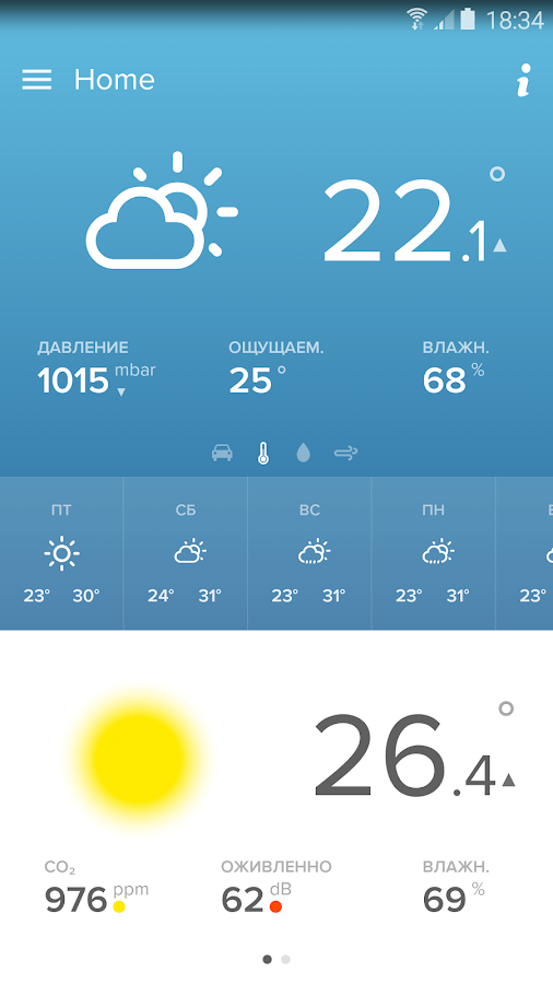 Netatmo Weather — приложение на Android