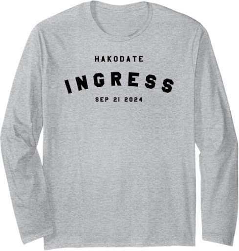 Hakodate Black Letters Long Sleeve T-shirt