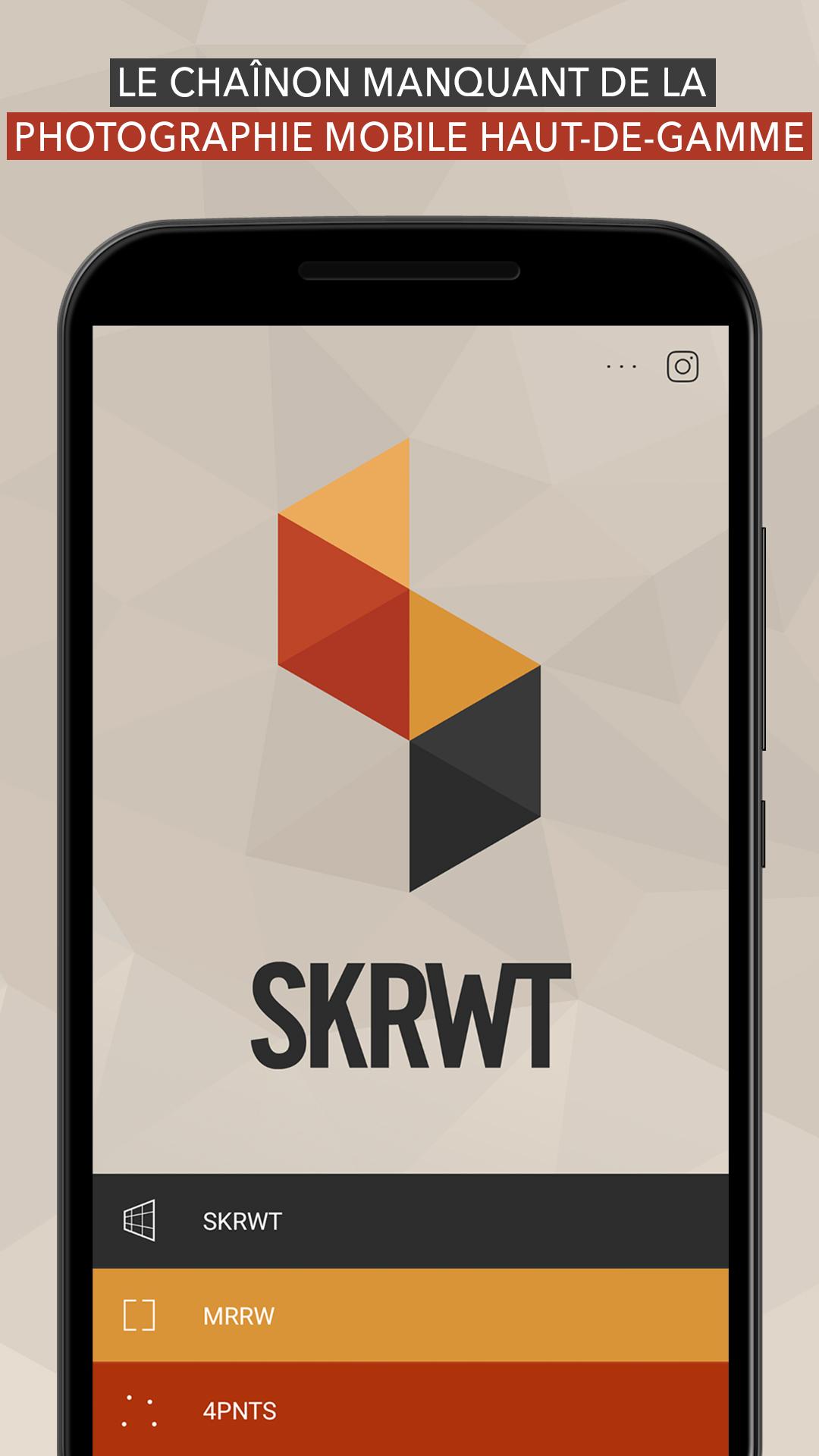 Android application SKRWT screenshort