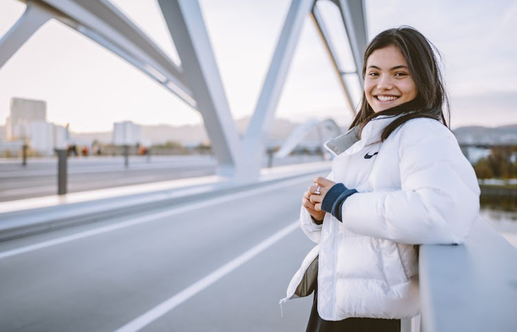 Emma Raducanu of Great Britain at the Neue Eisenbahnbruecke on November 7 2021 in Linz, Austria.