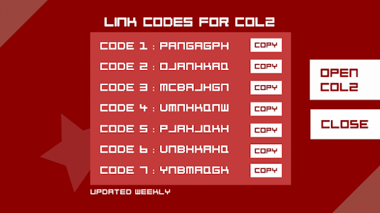 How to get Link Codes for COL2 1.1 apk for pc
