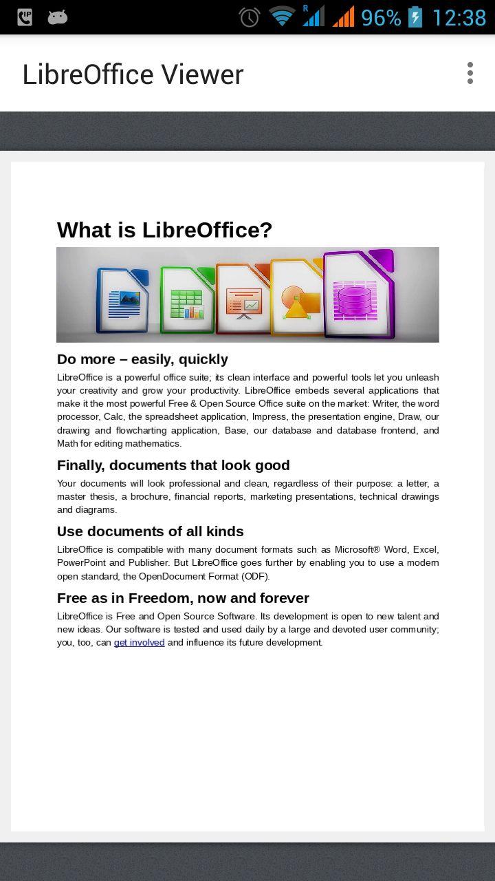 Android application LibreOffice Viewer screenshort