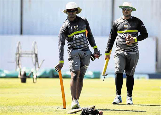 THE HOT DELIVERY MAN: Border allrounder Darryl Brown (right) during a training session at Buffalo Park on Wednesday. Brown will be looking to make an impact when a confident Border face Free State in the ODI Cup final in Bloemfontein tomorrow